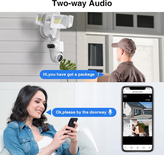 Onforu 360° Auto Tracking Dual-Lens Security Floodlight Camera SX11