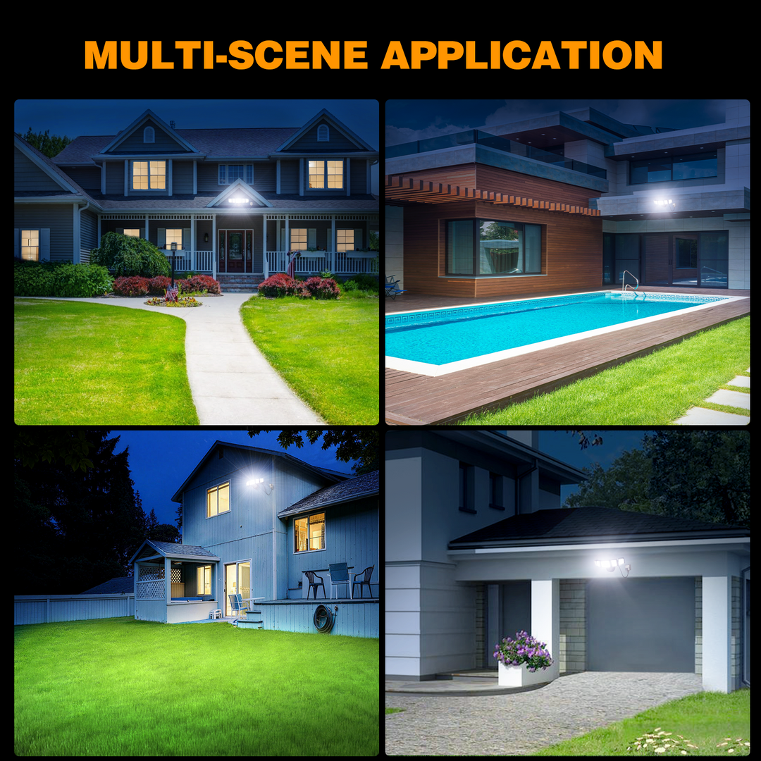 Onforu 150W 5 Heads LED Dusk to Dawn Security Lights