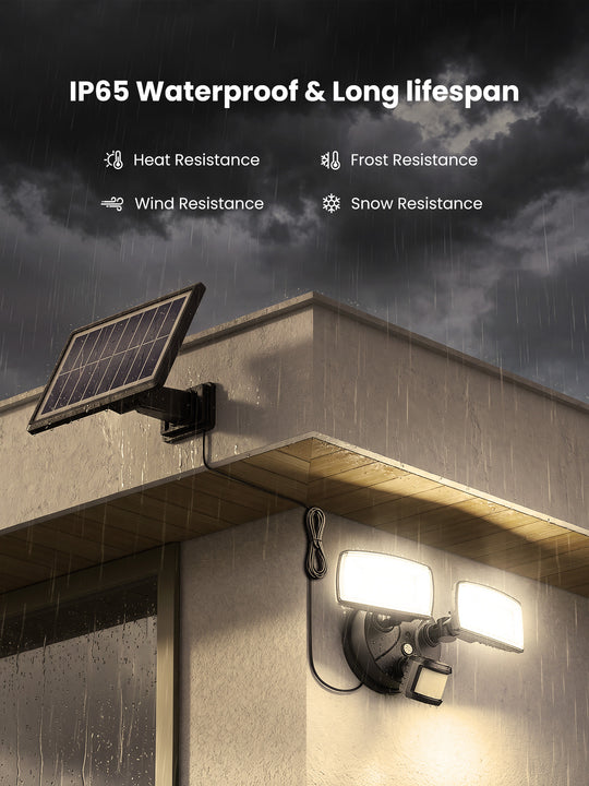 Onforu 36W Dual Heads Solar LED Security Lights TY30 - Warm White