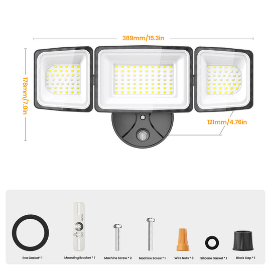 Onforu 130W Dusk to Dawn LED Security Lights BD64