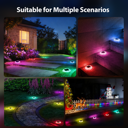 Onforu RGB Solar Driveway Lights 12 Pack CP002