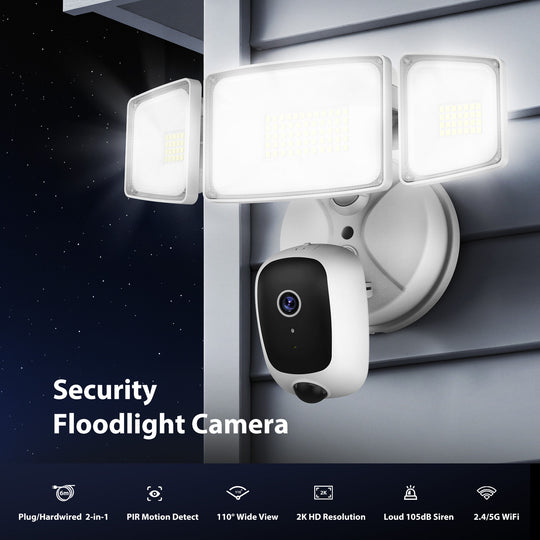 Onforu 2K HD Floodlight Camera with 20FT Plug SX13