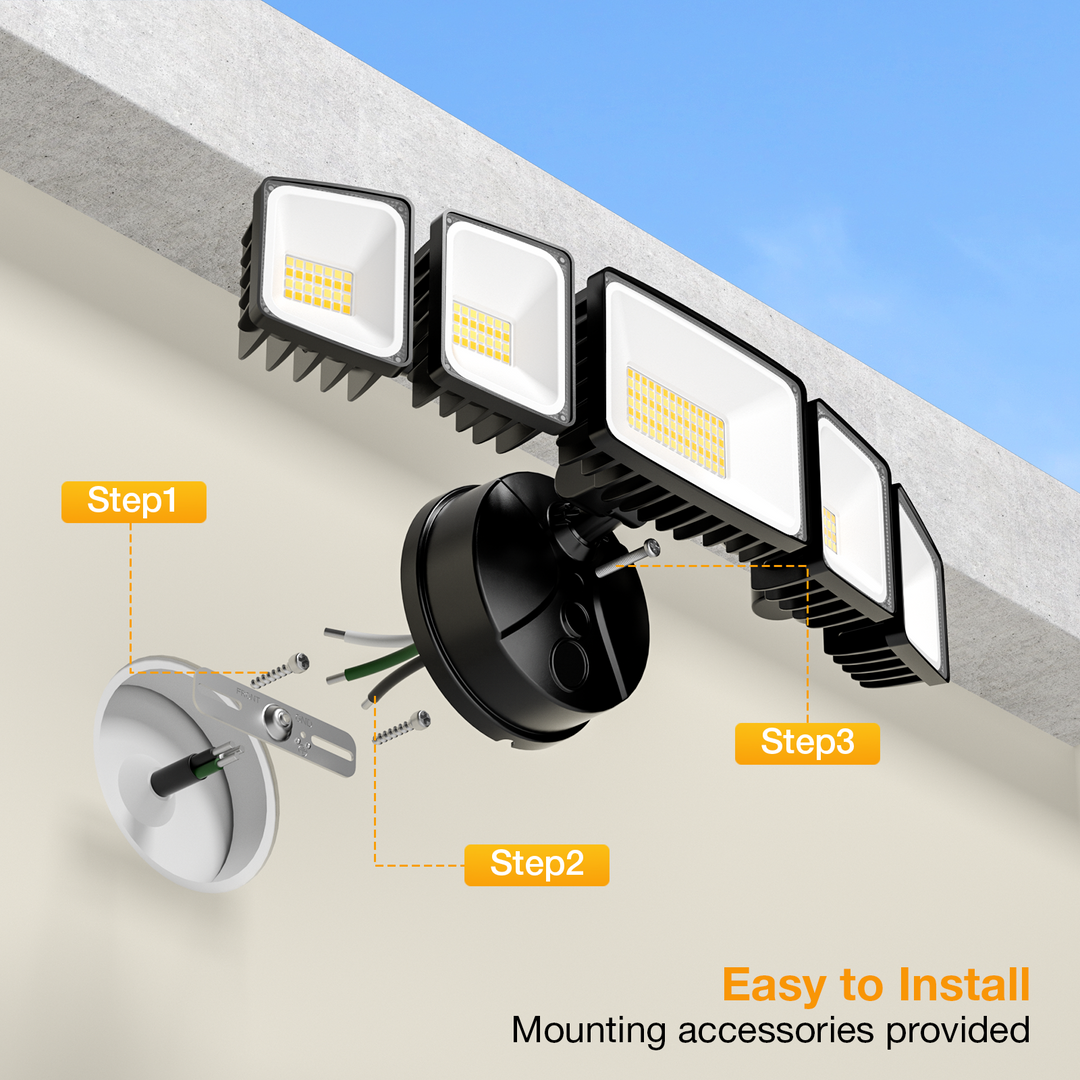 Onforu 120W 5 Heads Smart LED Security Light BD118
