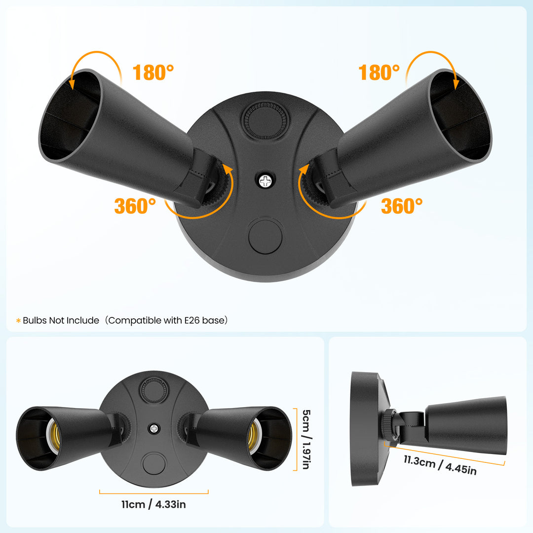 Onforu Adjustable Twin Par Holder 2 Pack BD123