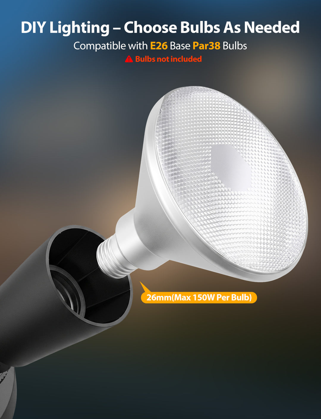 Onforu Dual Heads Motion Sensor Flood Light Fixtures BD156