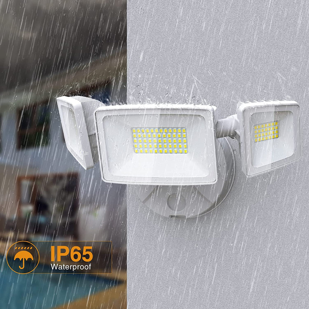 Onforu 55W 5500LM White Outdoor LED Lights IP65 Waterproof