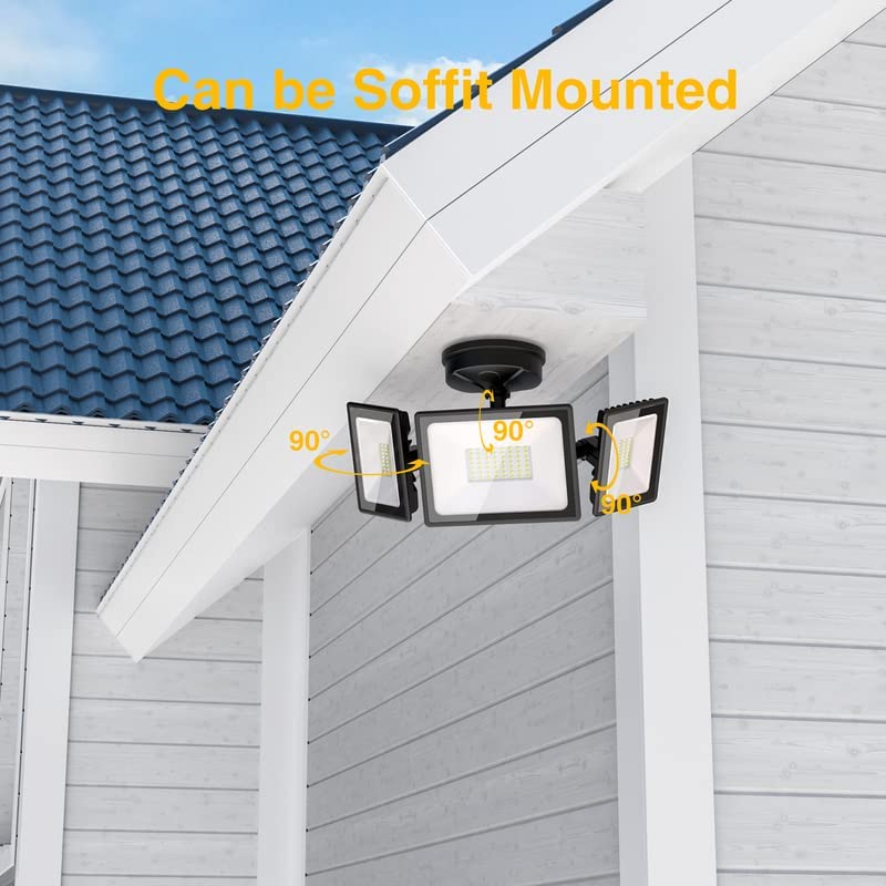 Onforu 70W Outdoor LED Backyard Light for Eave Mount
