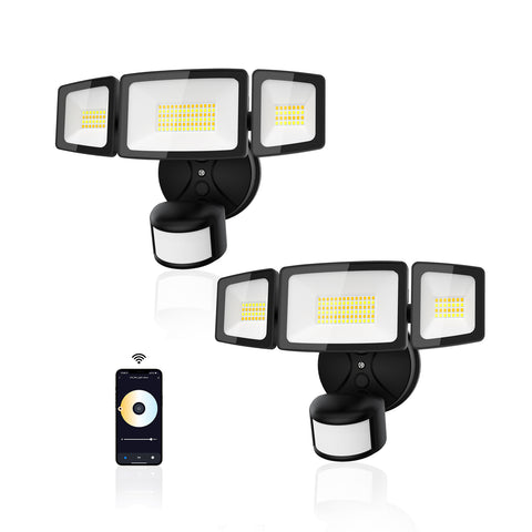 Onforu 55W Brightest Motion Sensor LED Security Lights Black 2 Pack