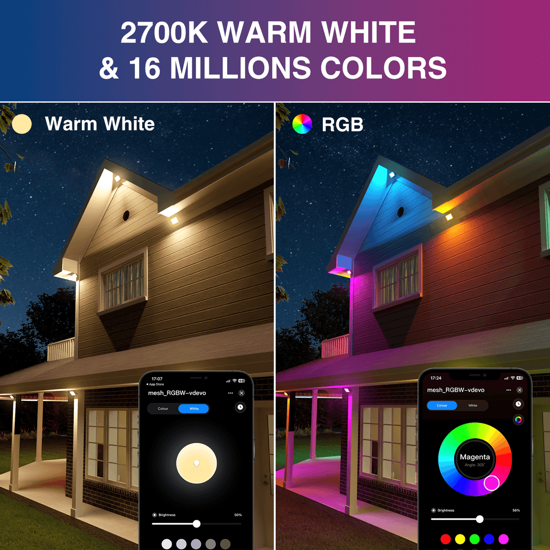 25W Wall Washer RGB Floodlights Bluetooth Color Setting