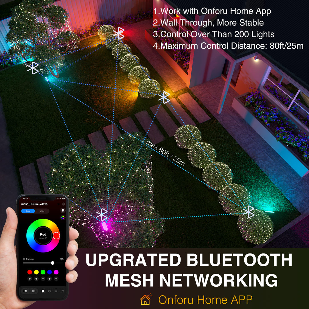 color changing flood light bluetooth networking