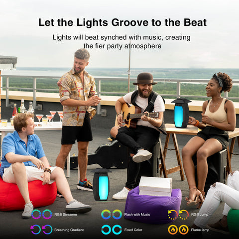 Onforu 25W RGB LED Lights Bluetooth Lantern Speakers SK01