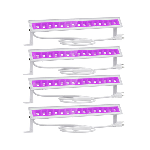 Fluorescent UV Black Light LED Light Bars White 4 Pack