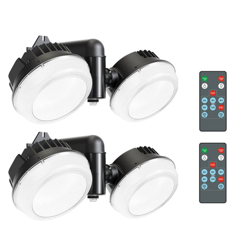 Onforu 100W Dual-Head Dusk to Dawn LED Barn Light with Remote GC02