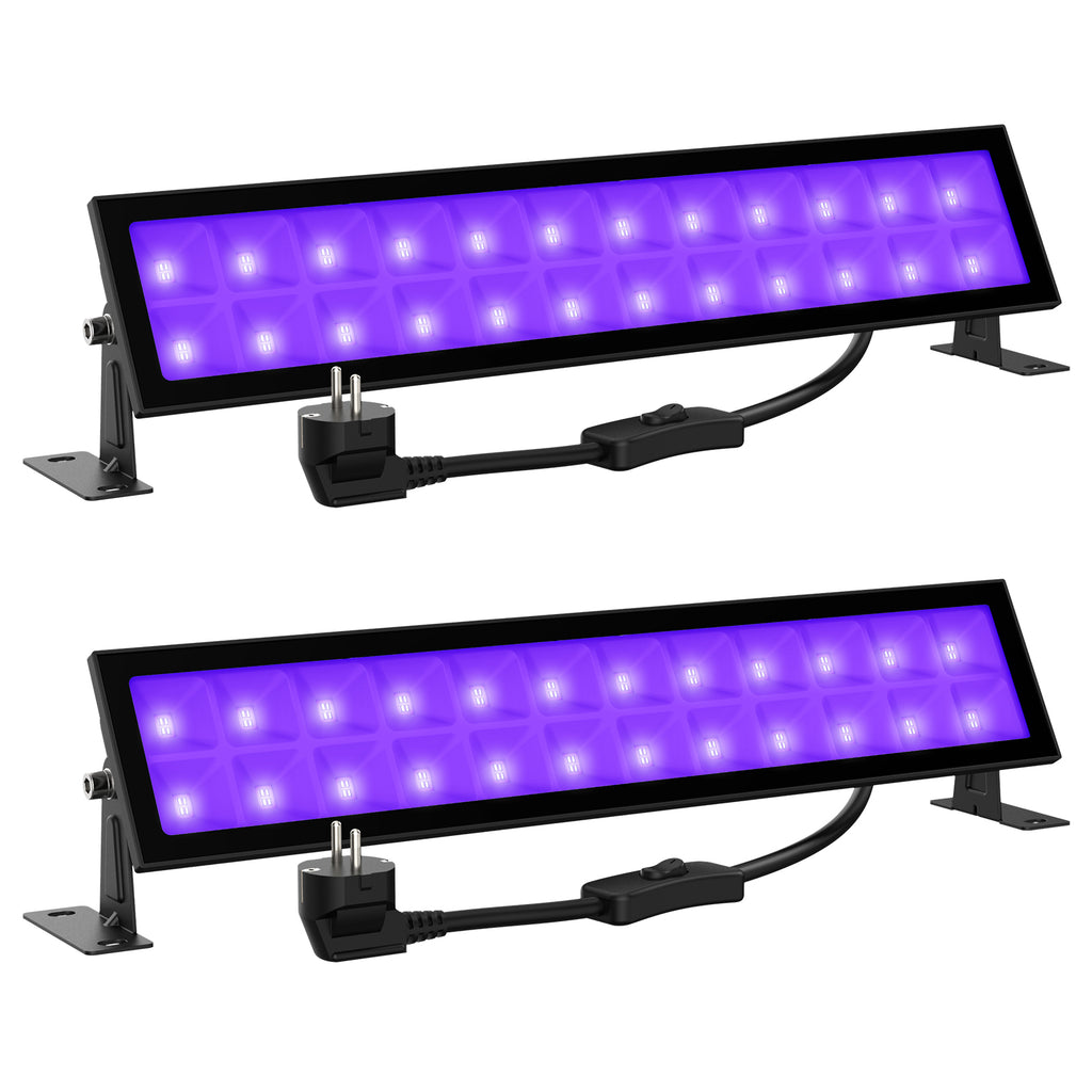 Onforu 48W LED Black Light Bars, Outdoor Color Changing Led RGB