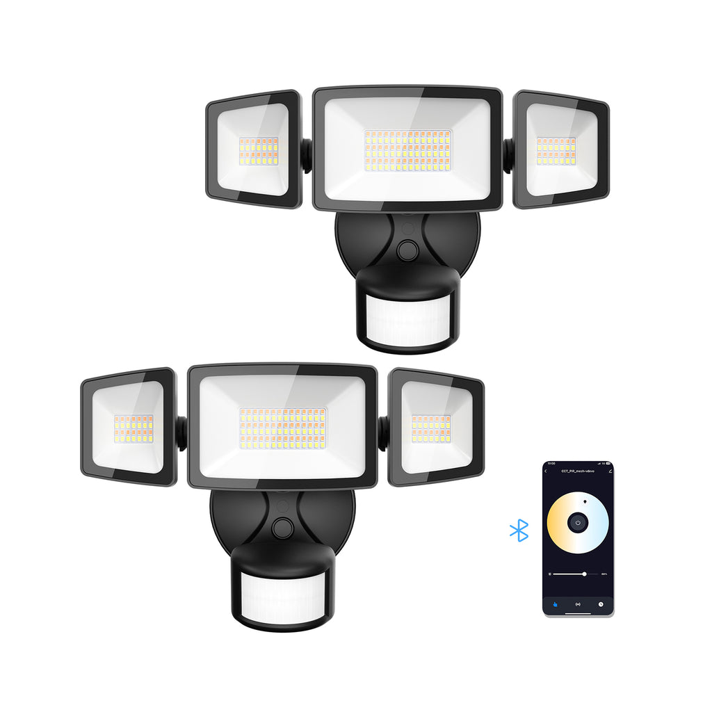 Onforu 55W Motion Sensor LED Security Light Black 2 Pack