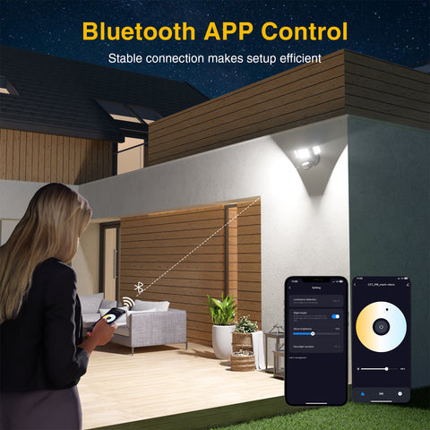 Onforu 55W Motion Sensor LED Outdoor Light Bluetooth Control