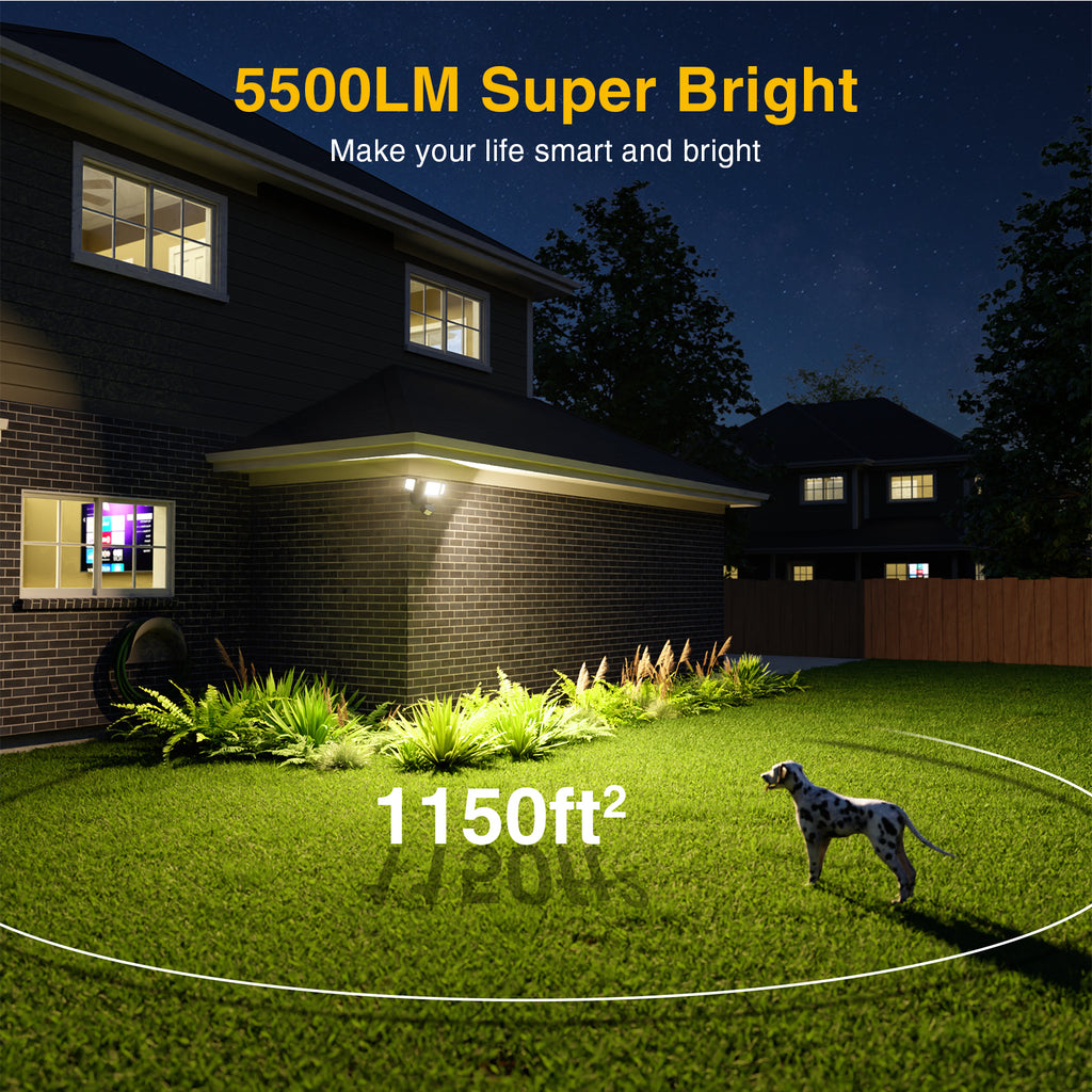 Onforu 55W Motion Sensor LED Security Light 5500LM