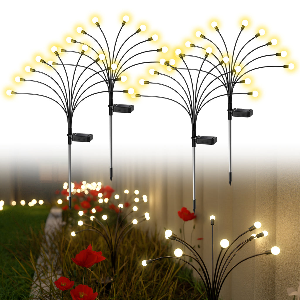 solar powered grow lights for plants Shop Best Onforu Solar Firefly Garden Lights 4 Pack 10 LEDs
