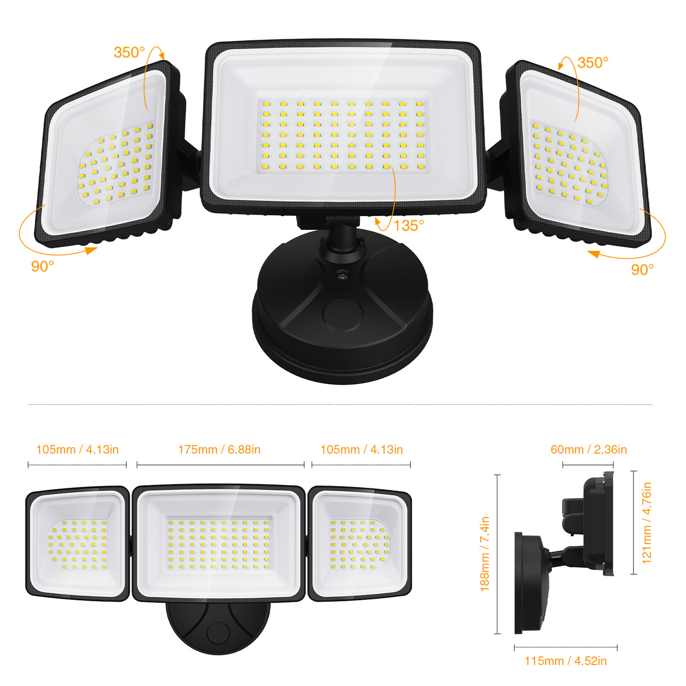 Onforu 100W LED Security Light BD62