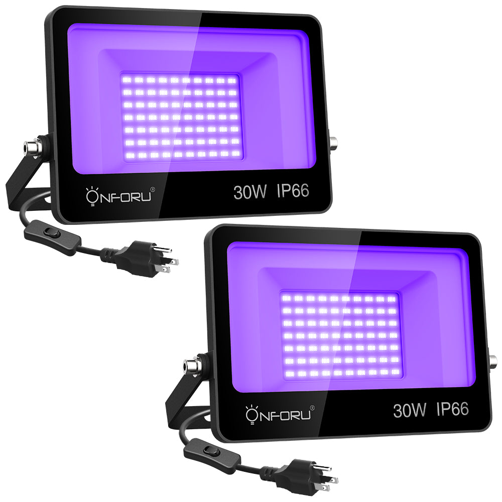2 Pack 30W LED Black Lights from Onforu