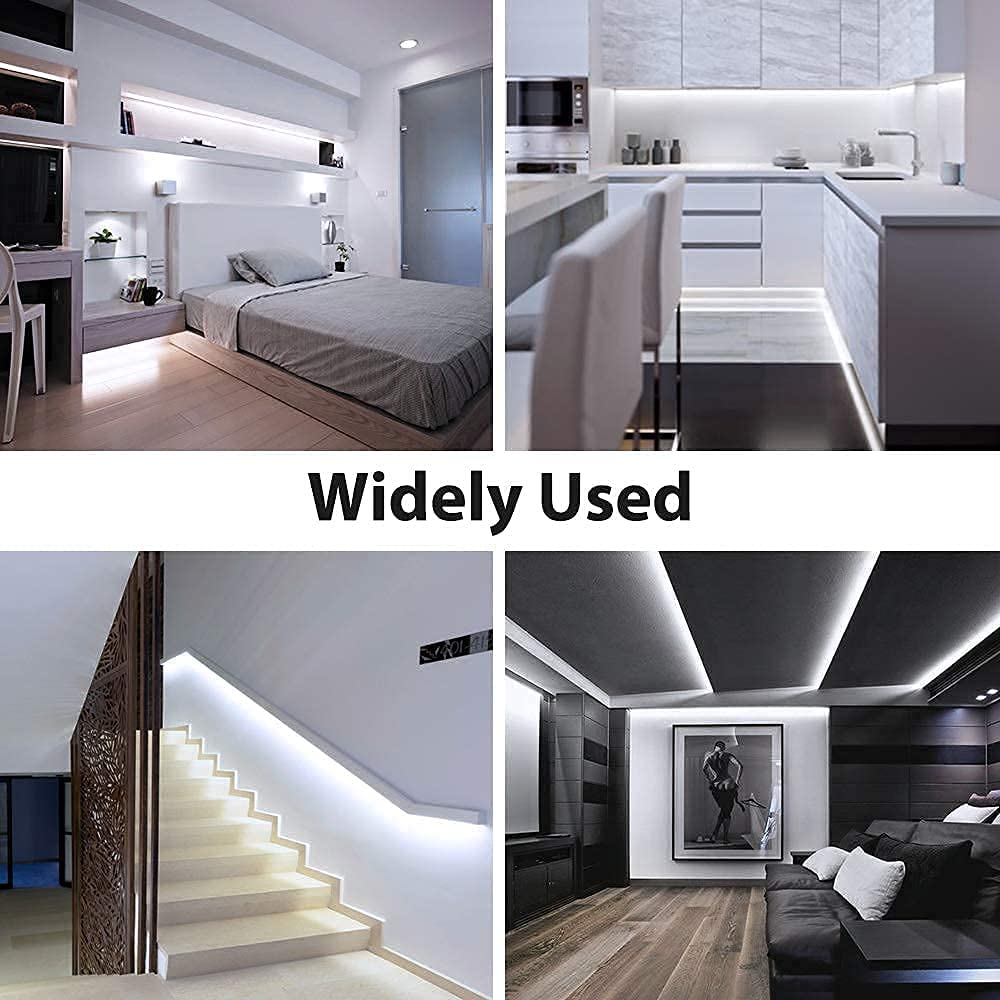 15M 49.2ft Low Voltage 12v Cool White 6000k LED Light Strips for Home Decoration
