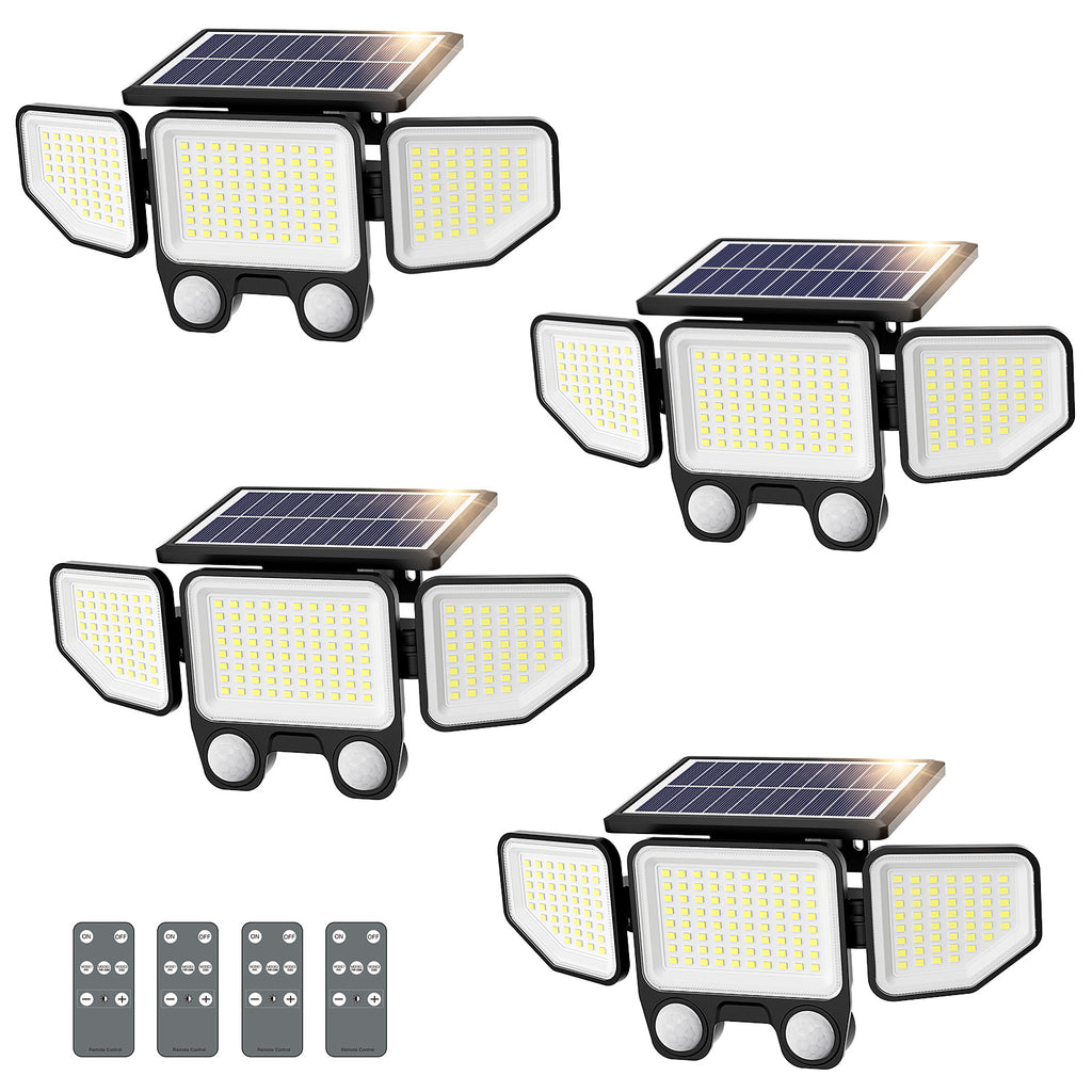 Onforu 3 Heads LED Solar Motion Lights with Remote TY21