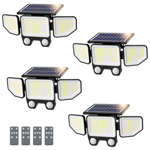 Onforu 3 Heads LED Solar Motion Lights with Remote TY21