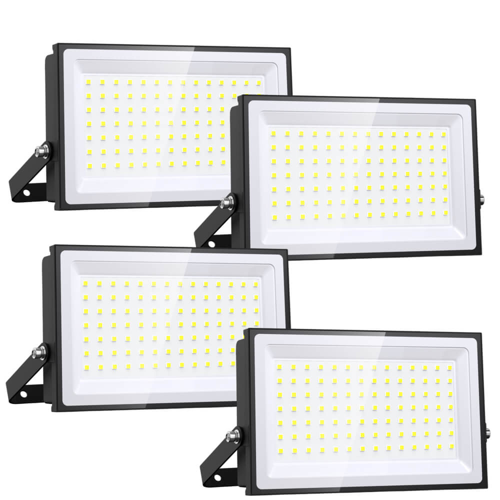 Onforu 100W LED Barn Light – Dusk To Dawn Dual-Head Flood Light With Remote, 6500K 10000LM, IP65 Waterproof