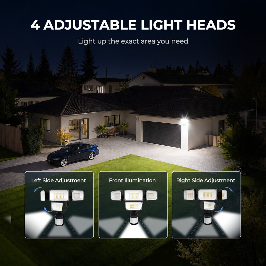 Onforu 4 Heads Motion Sensor LED Security Lights BD137