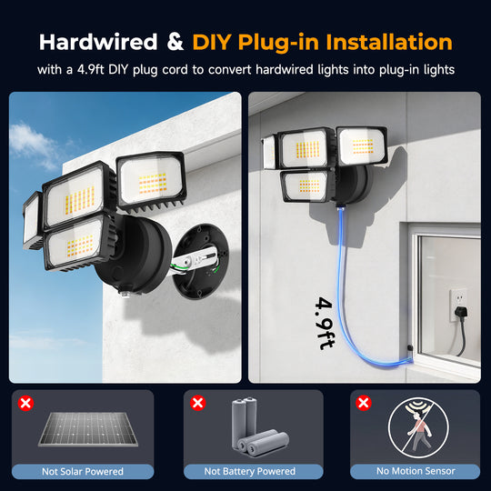 Onforu 120W 4 Heads Dusk to Dawn LED Security Light BD144
