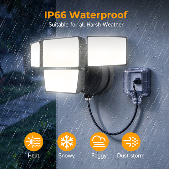 Onforu 120W 4 Heads Dusk to Dawn LED Security Light BD144