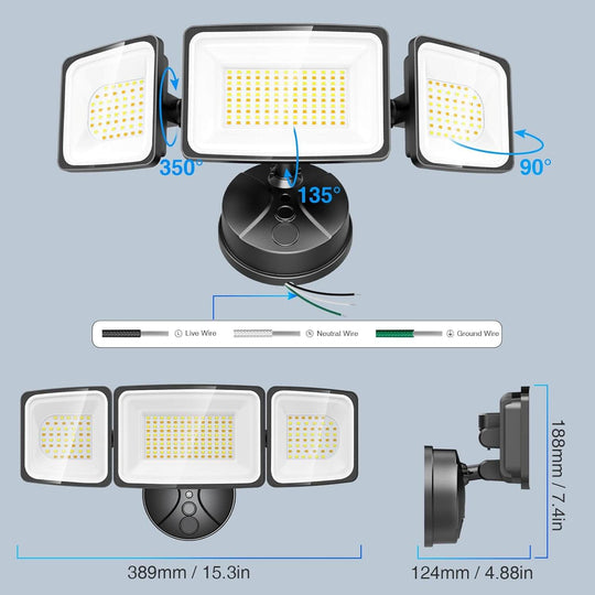 Onforu 100W Smart WiFi LED Security Light BD95