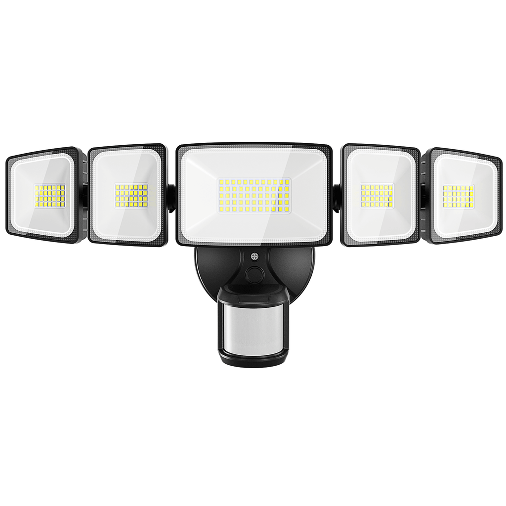 Onforu 5 Heads 120W Motion Sensor & Dusk to Dawn LED Security Light BD80