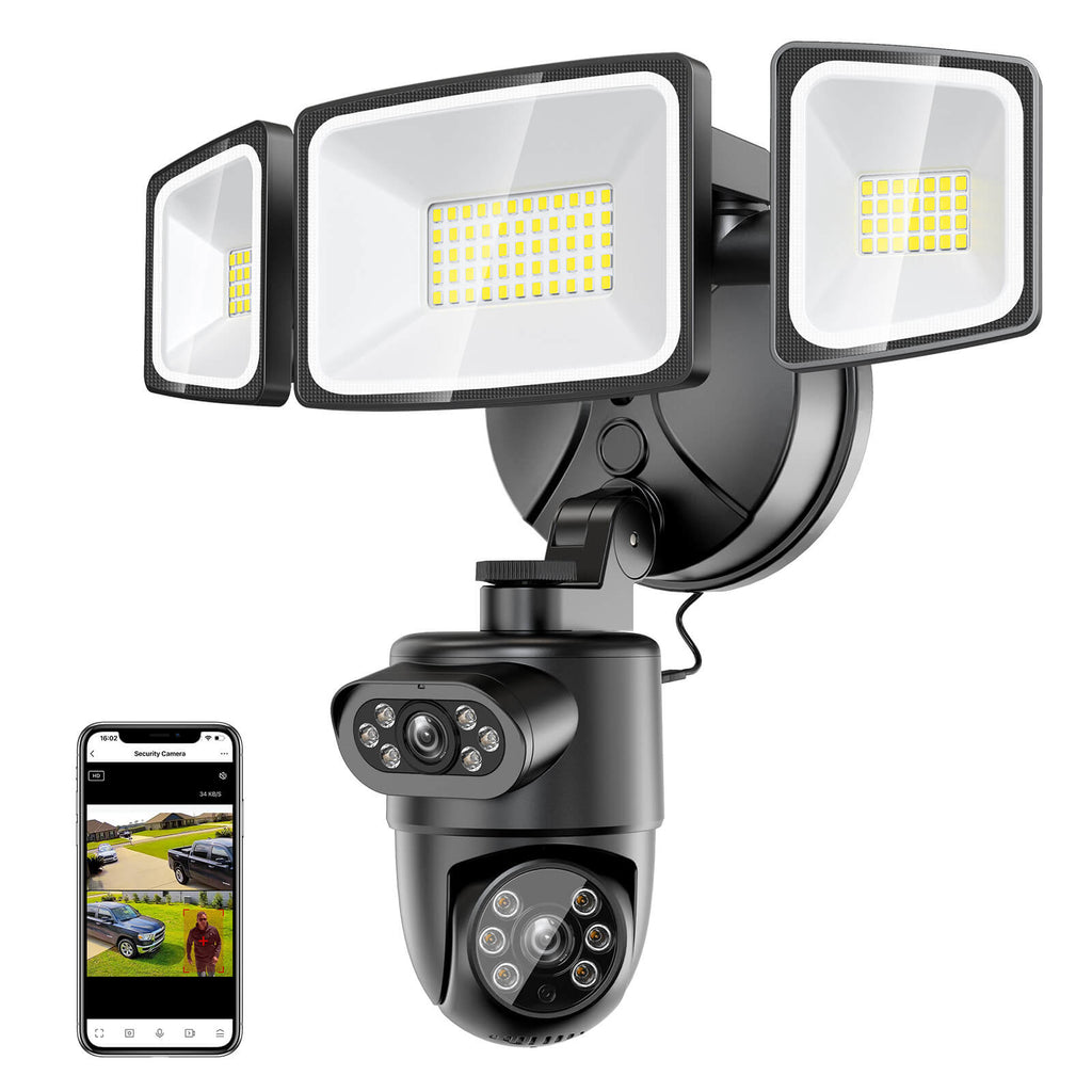 Onforu Dual Lens 55W LED Motion Sensor Floodlight Camera SX07