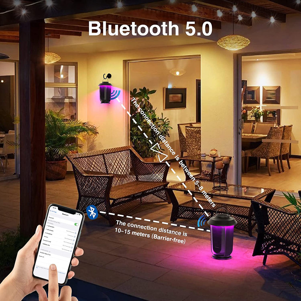 Onforu 20W TWS Color Lights Bluetooth Lantern Speakers YX12