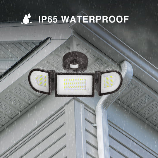 Onforu 100W Waterproof Motion Sensor LED Security Light Brown