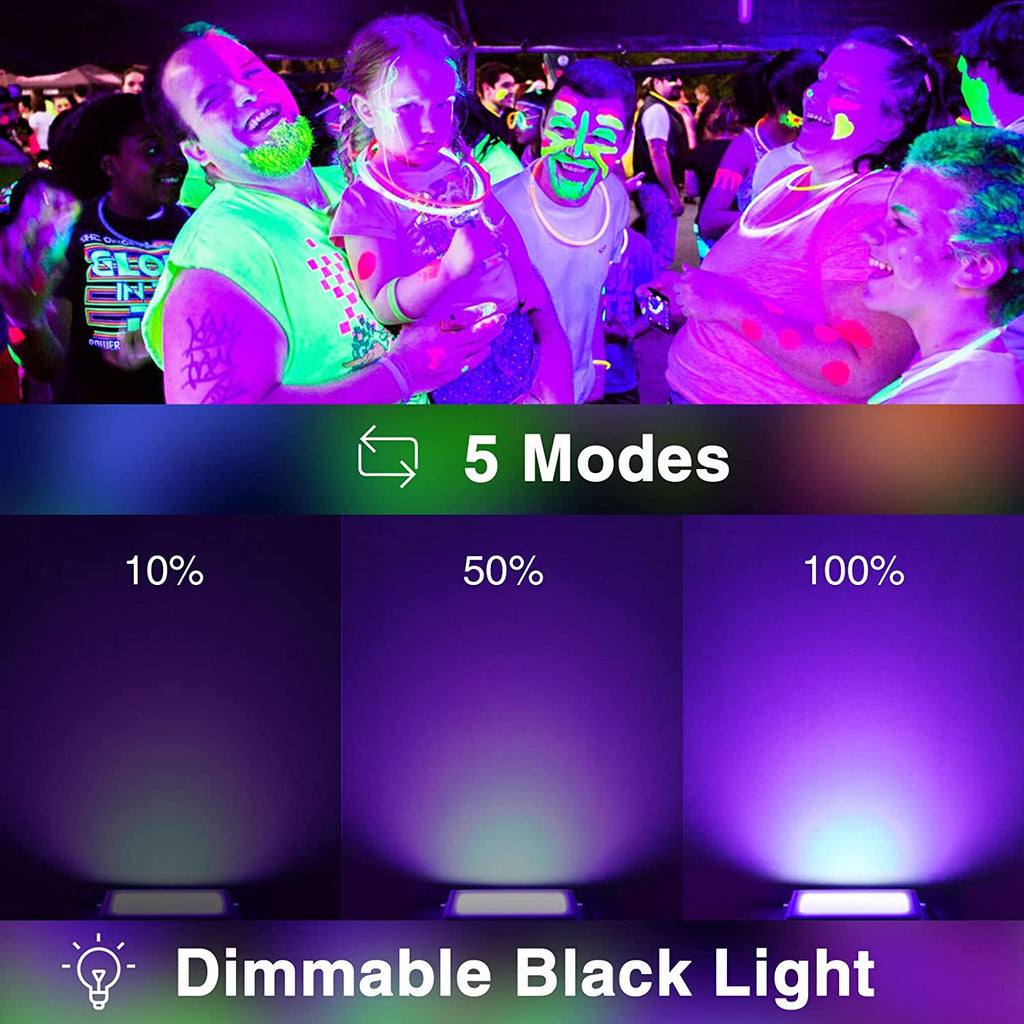 Onforu 50W Bluetooth LED Black Flood Lights FG142