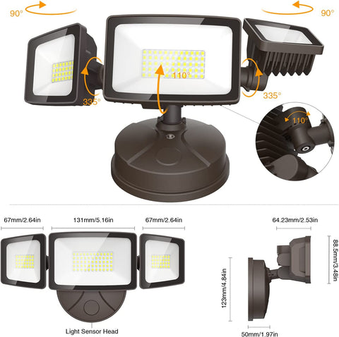 Onforu 55W LED Security Light BD05 - Brown
