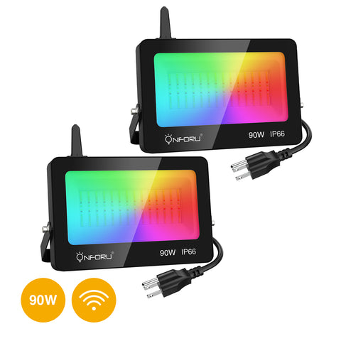Onforu 90W WiFi Smart RGB LED Flood Light FG131