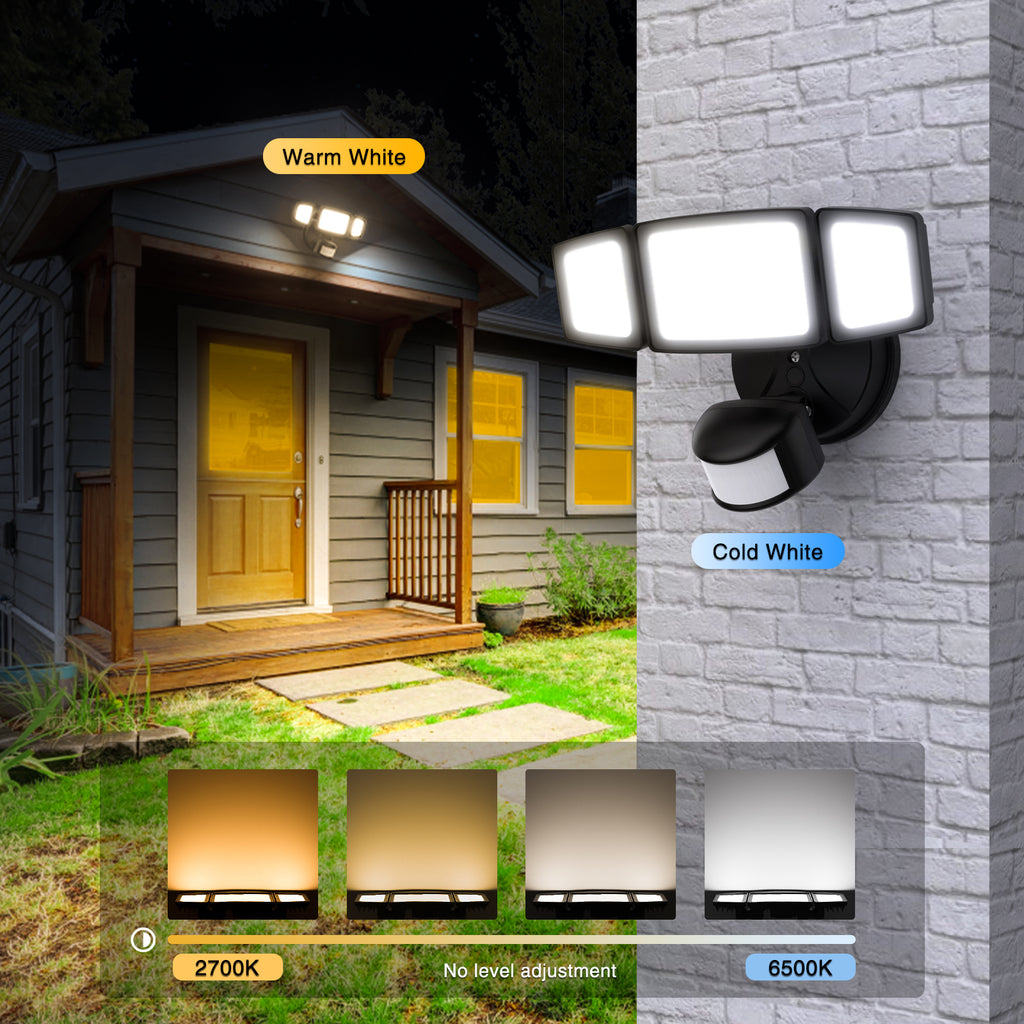 Onforu 55W Smart LED Security Lights Motion Sensor Warm Color