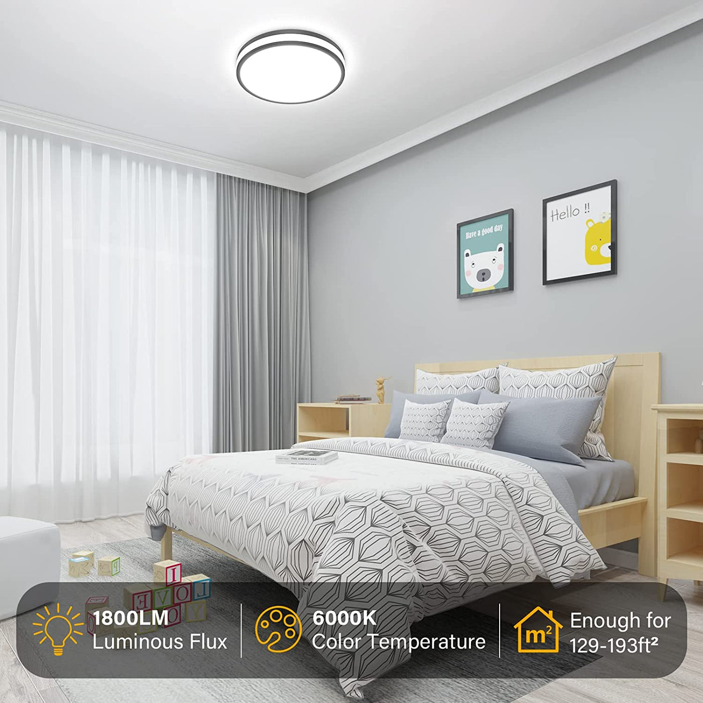 Onforu 18W LED Ceiling Light 6000K for EU