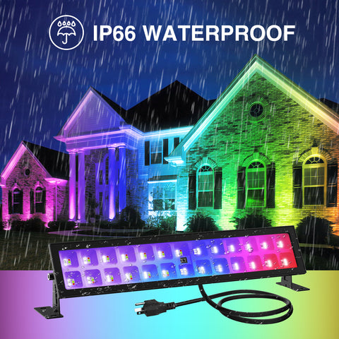 RGB & Black Light LED Light Bar Waterproof