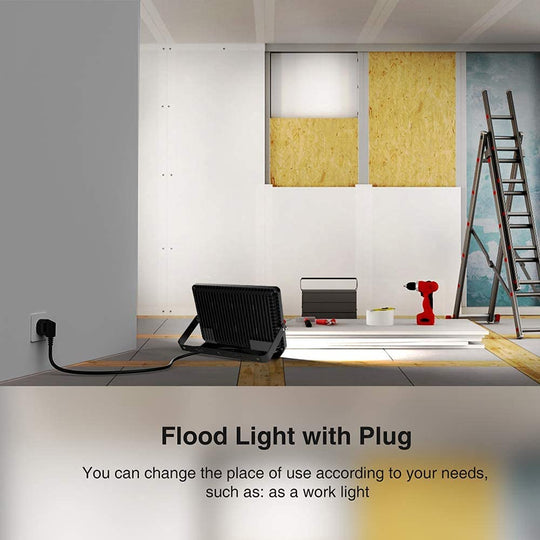 Onforu 100W LED Flood Light with Plug for EU