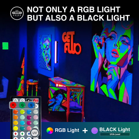 Onforu 48W LED Black Light Bars, Outdoor Color Changing Led RGB and Black  Lights with Remote, Black Lights for Glow Party, IP66 Blacklight Bars – LA  Film Rentals