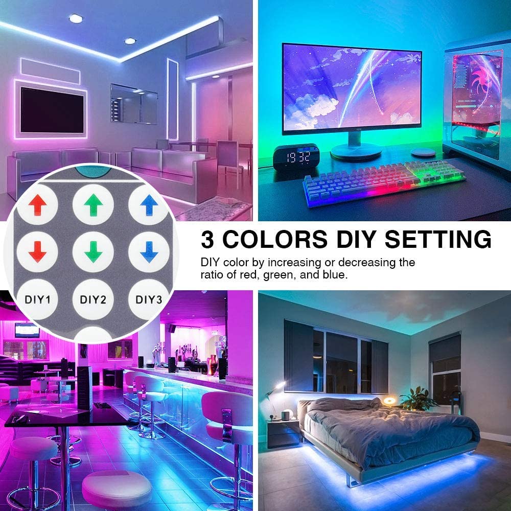 Onforu 50ft RGB LED Strip Lights with Remote