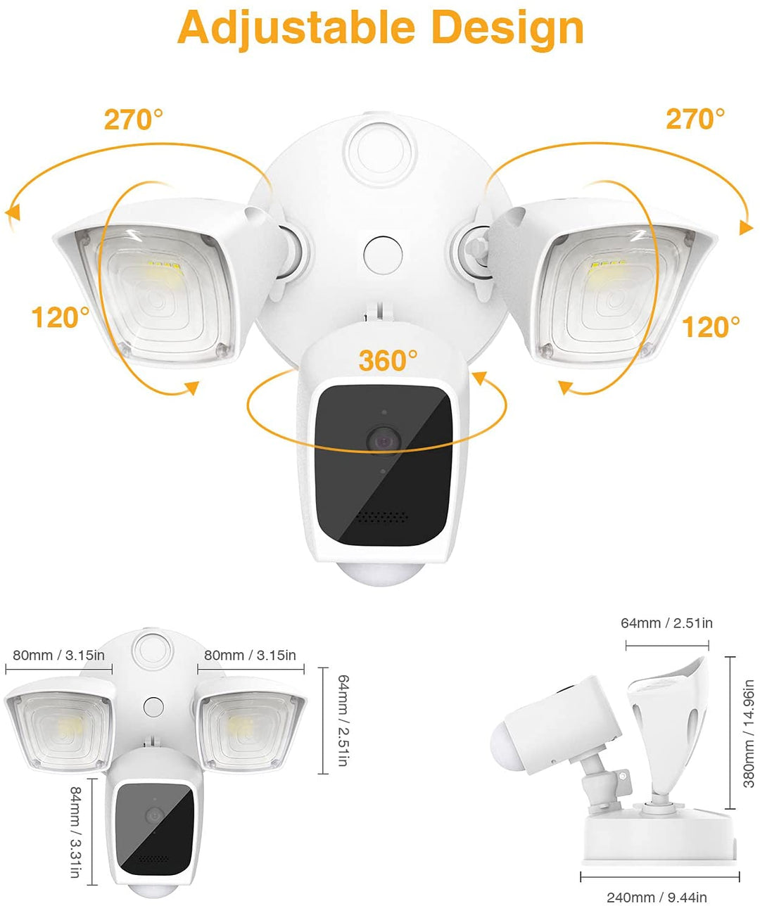 Motion Sensor Flood Light with Camera