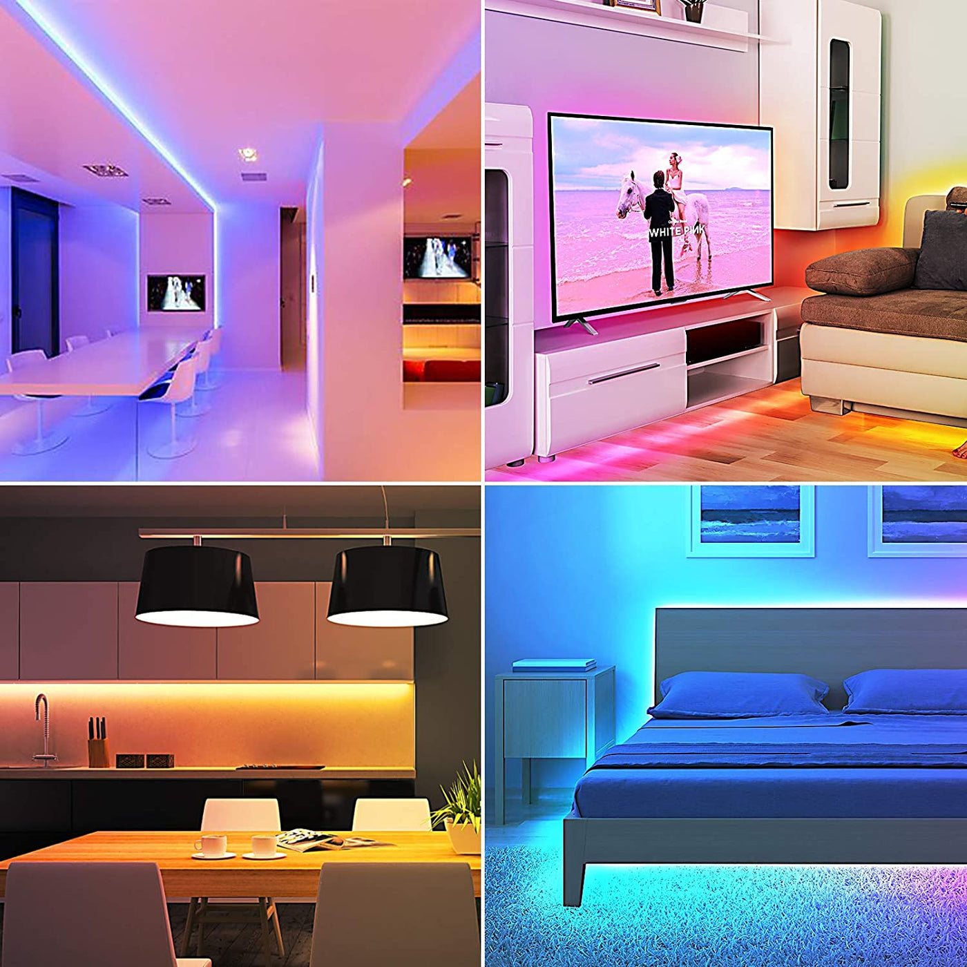 Onforu 50ft Music Synchronized RGB LED Light Strip