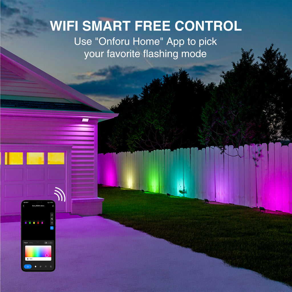 Onforu Smart WiFi RGBW LED Flood Lights FG144