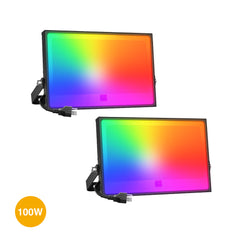Onforu 100W RGB LED Flood Lights FG81