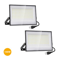 Onforu 100W LED Flood Light with Plug FG83